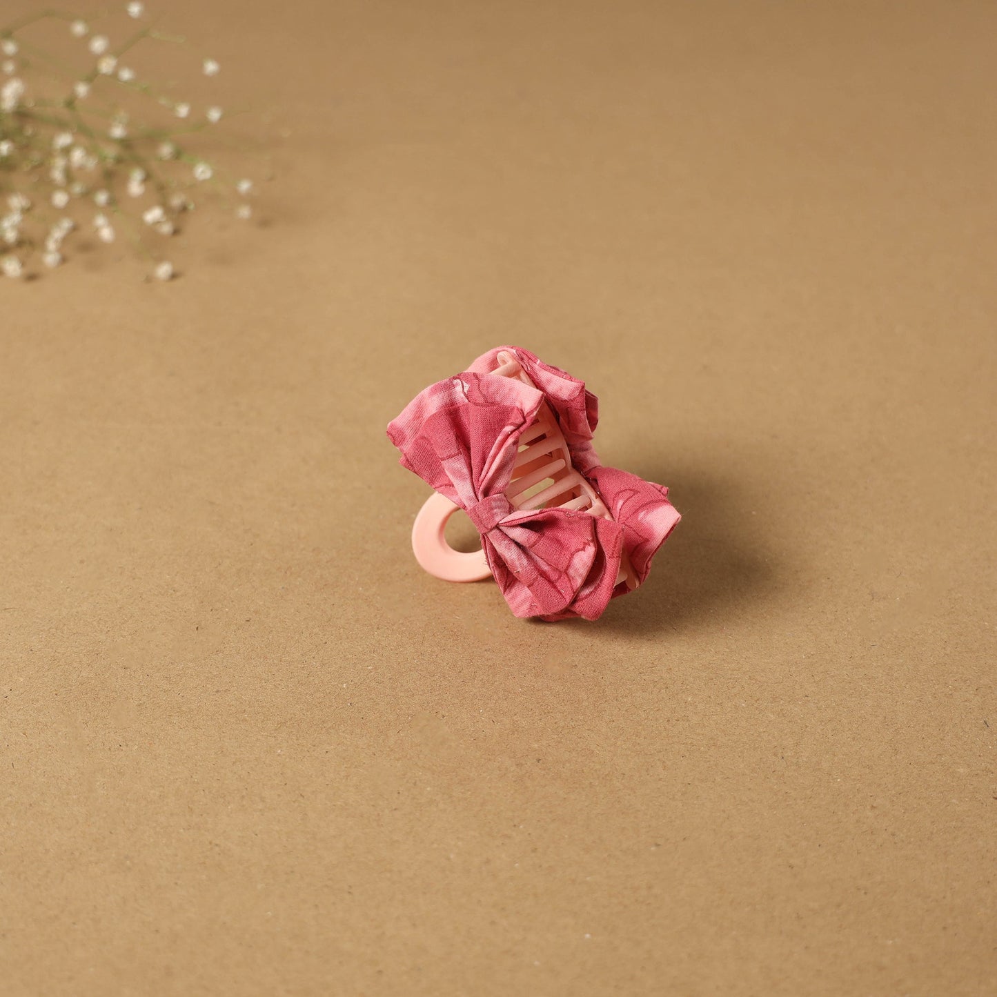 Pink - handmade women’s bow hair claw clip 57 - handcrafted