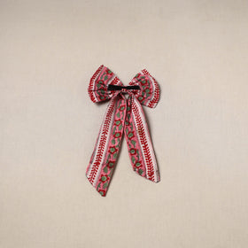 Pink - handmade women’s bow hair clip 116 - handcrafted