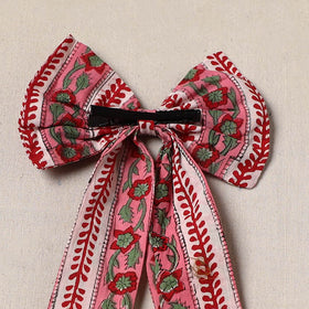 Pink - handmade women’s bow hair clip 116 - handcrafted