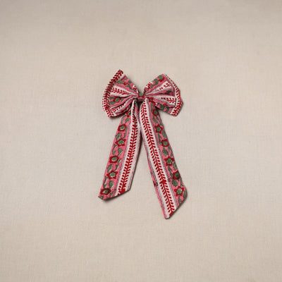 Pink - handmade women’s bow hair clip 116 - handcrafted