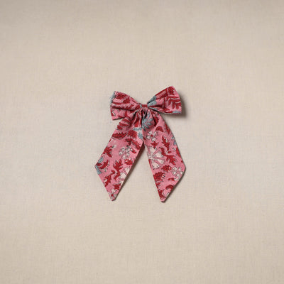Pink - handmade women’s bow hair clip 88 - handcrafted