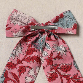 Pink - handmade women’s bow hair clip 88 - handcrafted