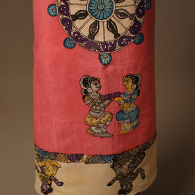 Handpainted srikalahasti bangalore silk pen kalamkari