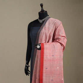 Peach - handspun handloom buti natural dyed cotton