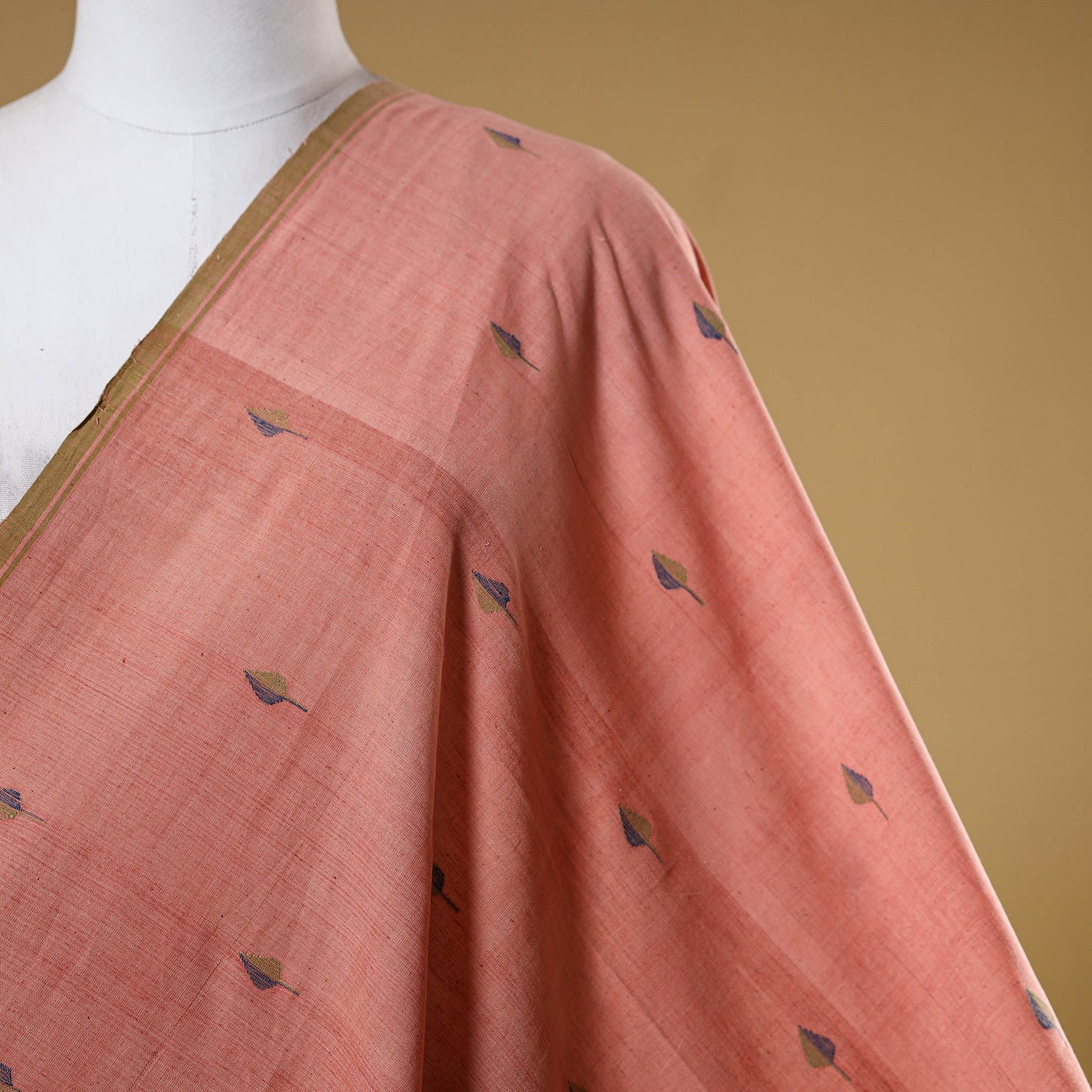 Pink - handspun handloom natural dyed cotton buti