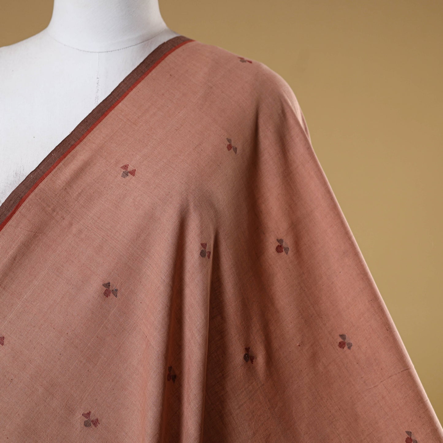 Pink - handspun handloom natural dyed cotton buti