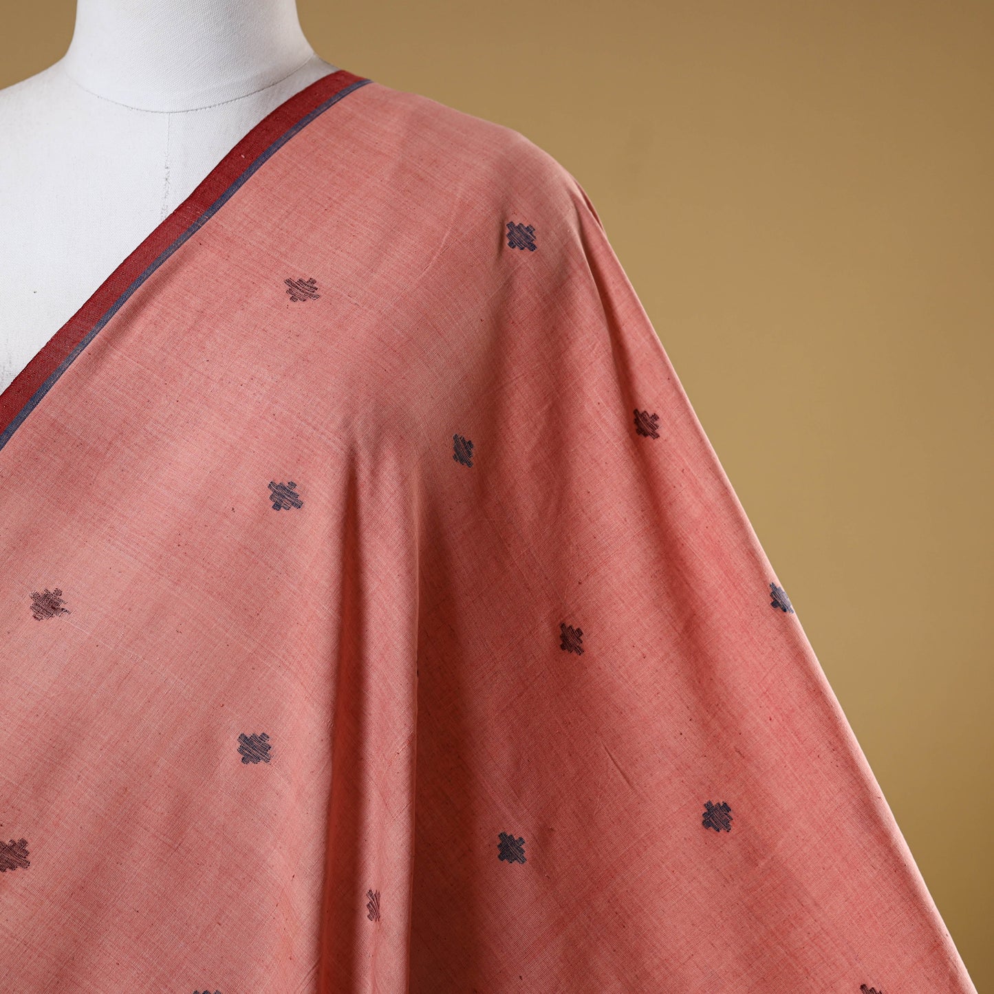 Pink - handspun handloom natural dyed cotton buti