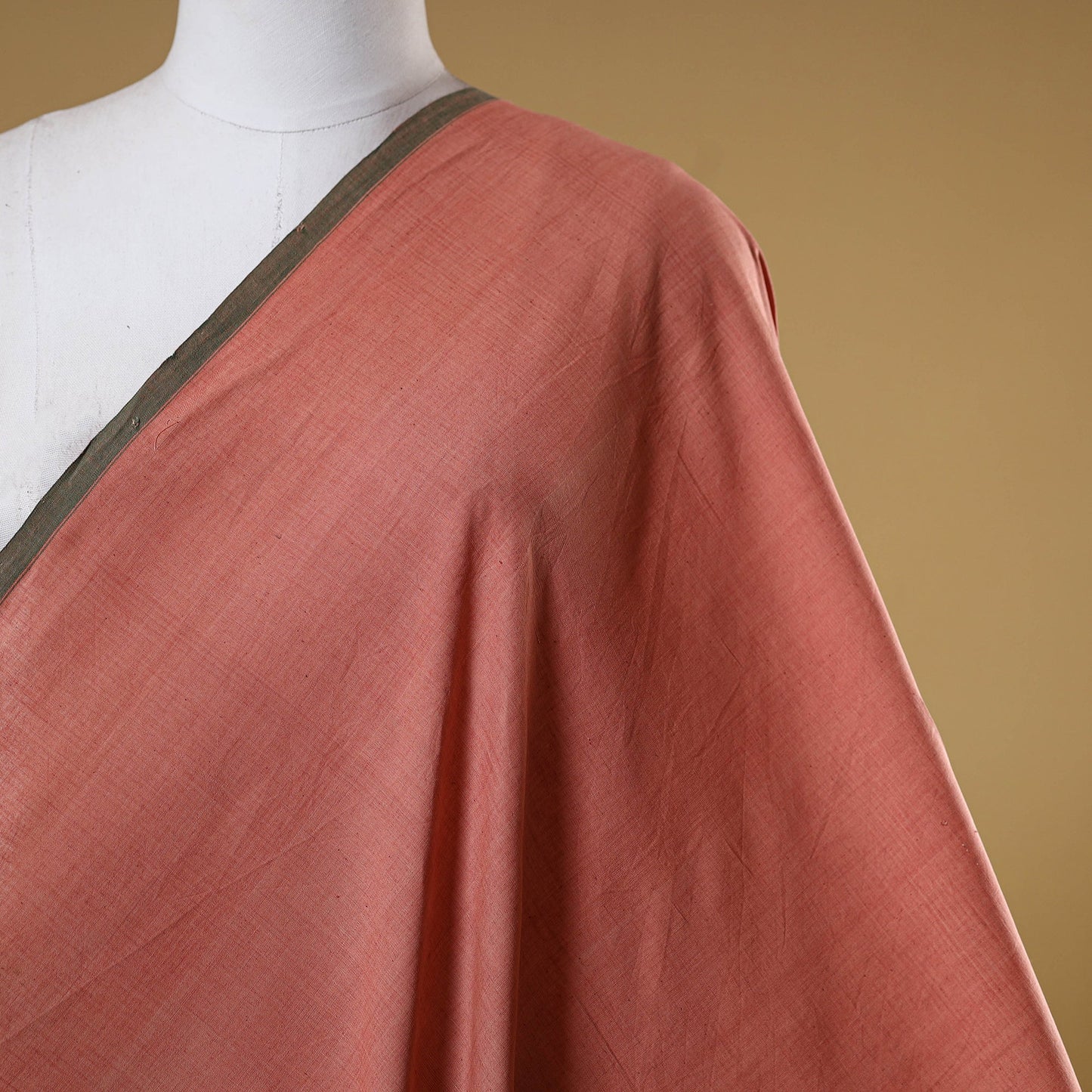 Pink - handspun handloom natural dyed cotton kora plain