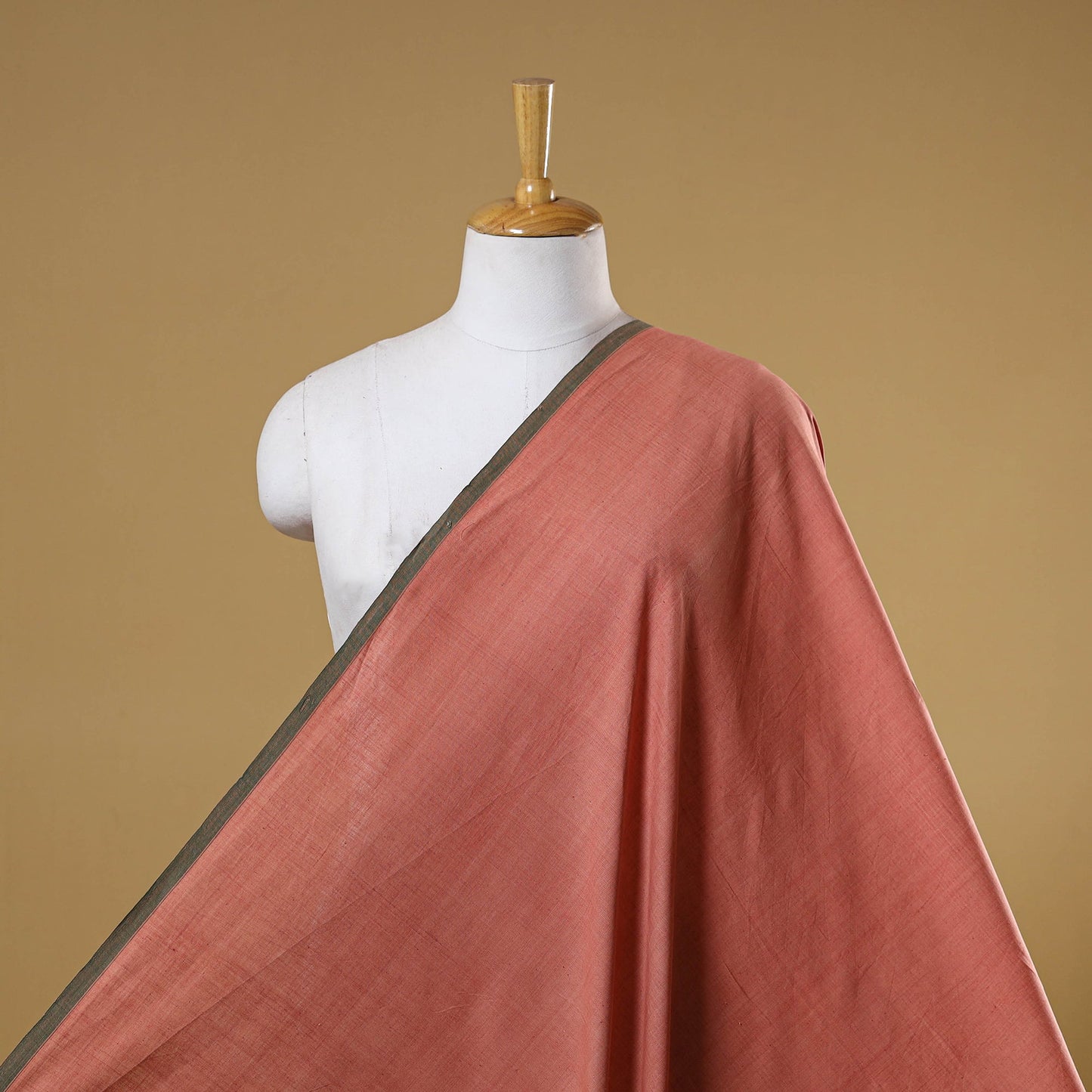 Pink - handspun handloom natural dyed cotton kora plain