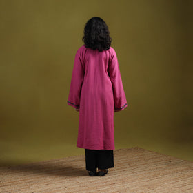 Handwoven aari hand embroidered kashmiri merino wool pheran