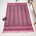  Pure Handloom Block Printed Cotton Durrie / Carpet / Rug 