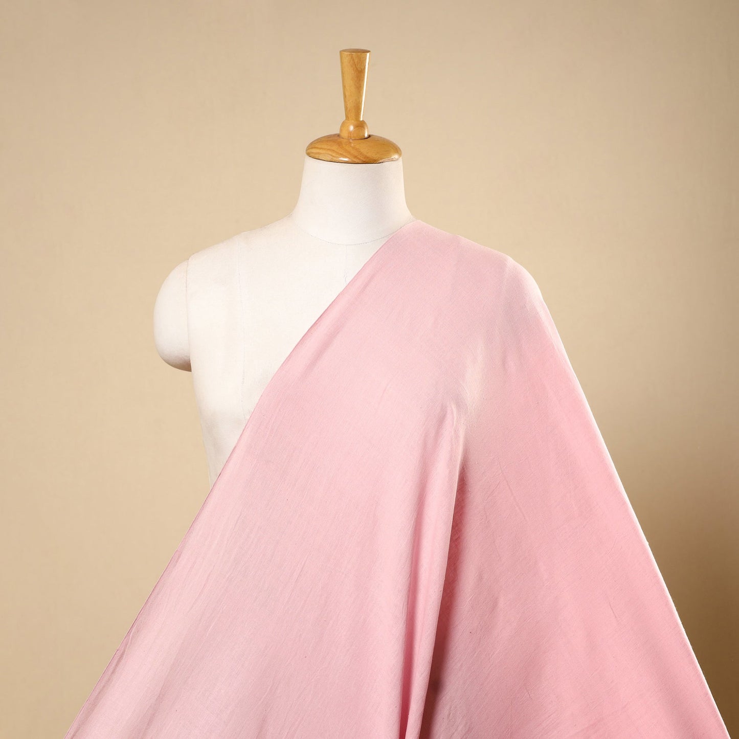 Pink - handwoven organic kala cotton fabric 05 - handcrafted