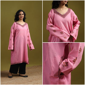 Handwoven sozni hand embroidered kashmiri merino wool