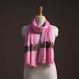Handwoven sozni hand embroidered merino wool kashmiri stole