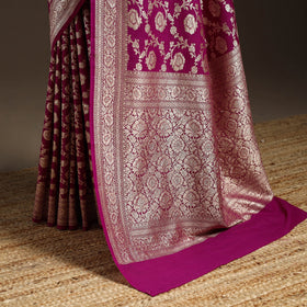 Handwoven zari jaal work mulberry x muga silk heavy