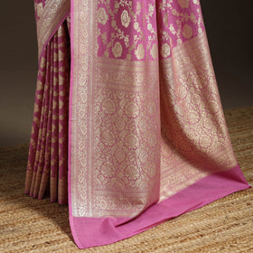 Handwoven zari jaal work mulberry x muga silk heavy