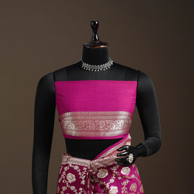 Handwoven zari jaal work mulberry x muga silk heavy