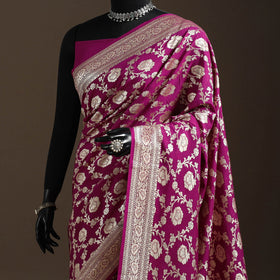 Handwoven zari jaal work mulberry x muga silk heavy