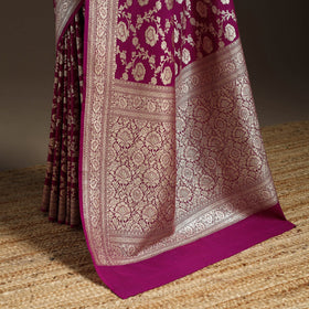 Handwoven zari jaal work mulberry x muga silk heavy