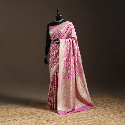 Handwoven zari jaal work mulberry x muga silk heavy