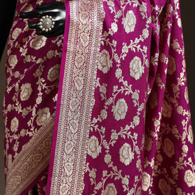 Handwoven zari jaal work mulberry x muga silk heavy