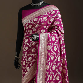 Handwoven zari jaal work mulberry x muga silk heavy