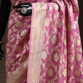 Handwoven zari jaal work mulberry x muga silk heavy