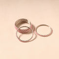 Pink - hapur flower beadwork bangles by aagaz (set of 6) 17