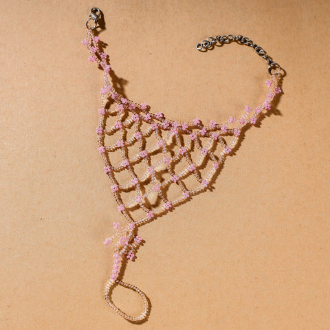 Buy Hapur Flower Beadwork Ring Bracelet by Aagaz Online at iTokri.com