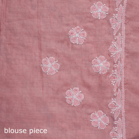 Heavy hand embroidered terivoile cotton lucknow chikan