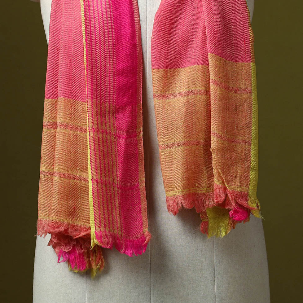 Himalayan handspun handwoven pure pashmina wool stole 04