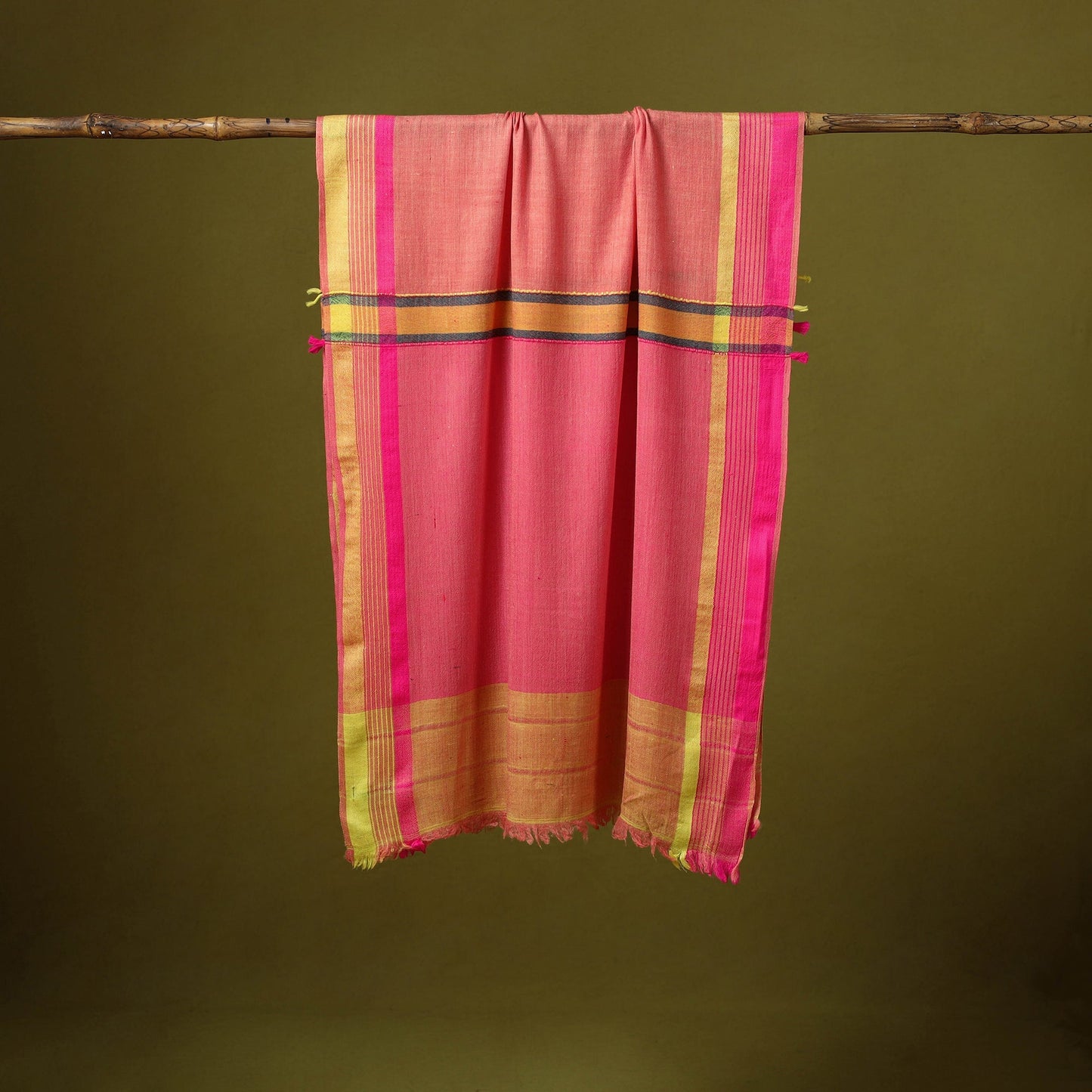 Himalayan handspun handwoven pure pashmina wool stole 04