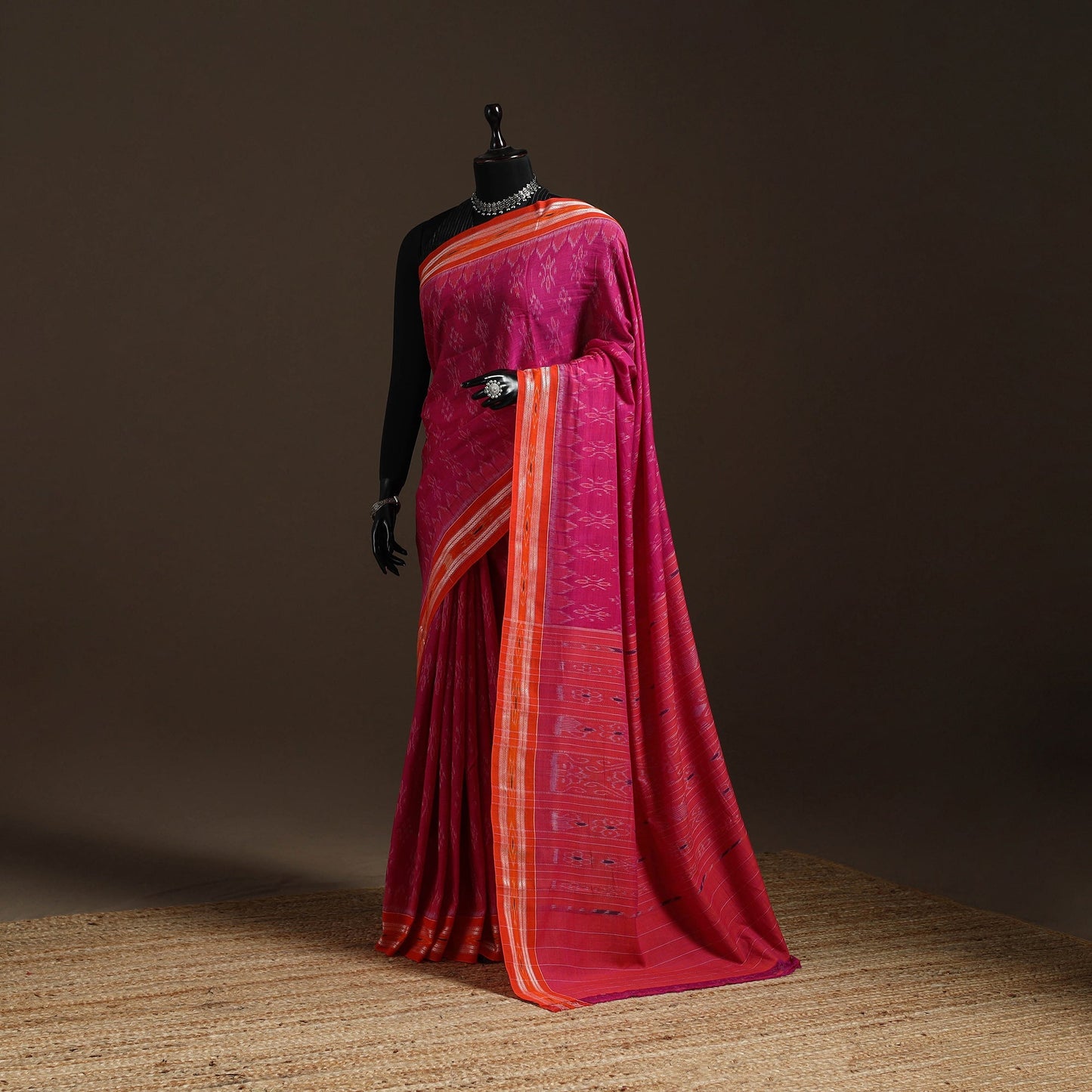 Ikat handloom cotton sambalpuri saree 02 - handcrafted