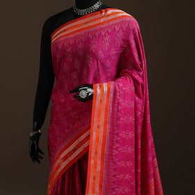 Ikat handloom cotton sambalpuri saree 02 - handcrafted
