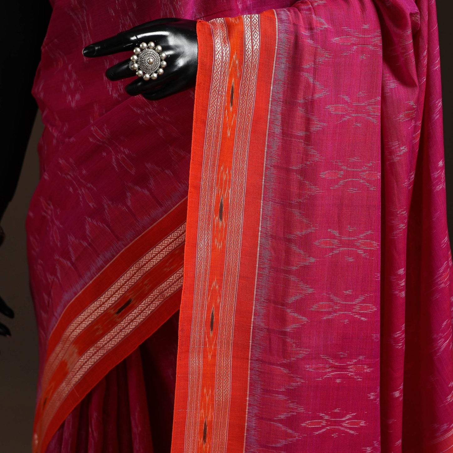 Ikat handloom cotton sambalpuri saree 02 - handcrafted