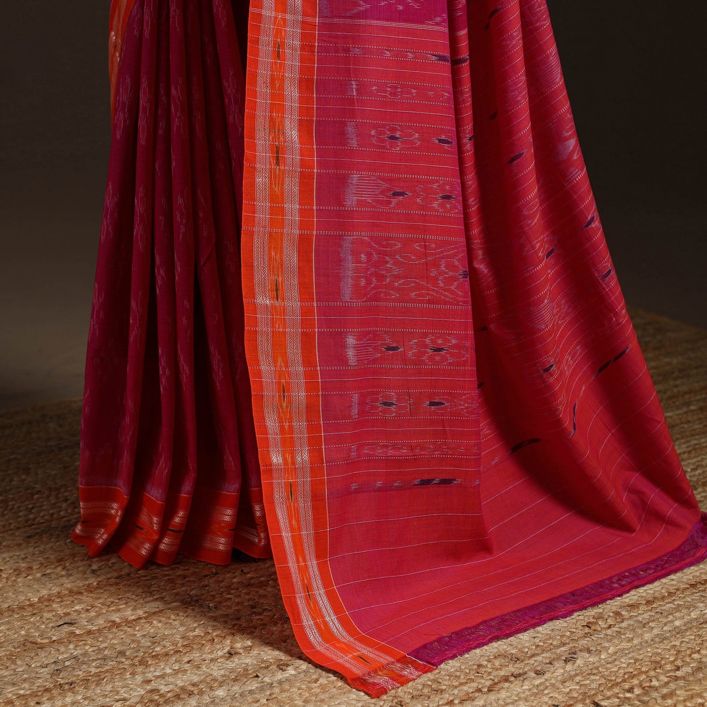 Ikat handloom cotton sambalpuri saree 02 - handcrafted