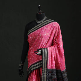 Ikat handloom cotton sambalpuri saree with blouse piece 01