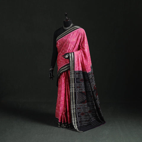 Ikat handloom cotton sambalpuri saree with blouse piece 01