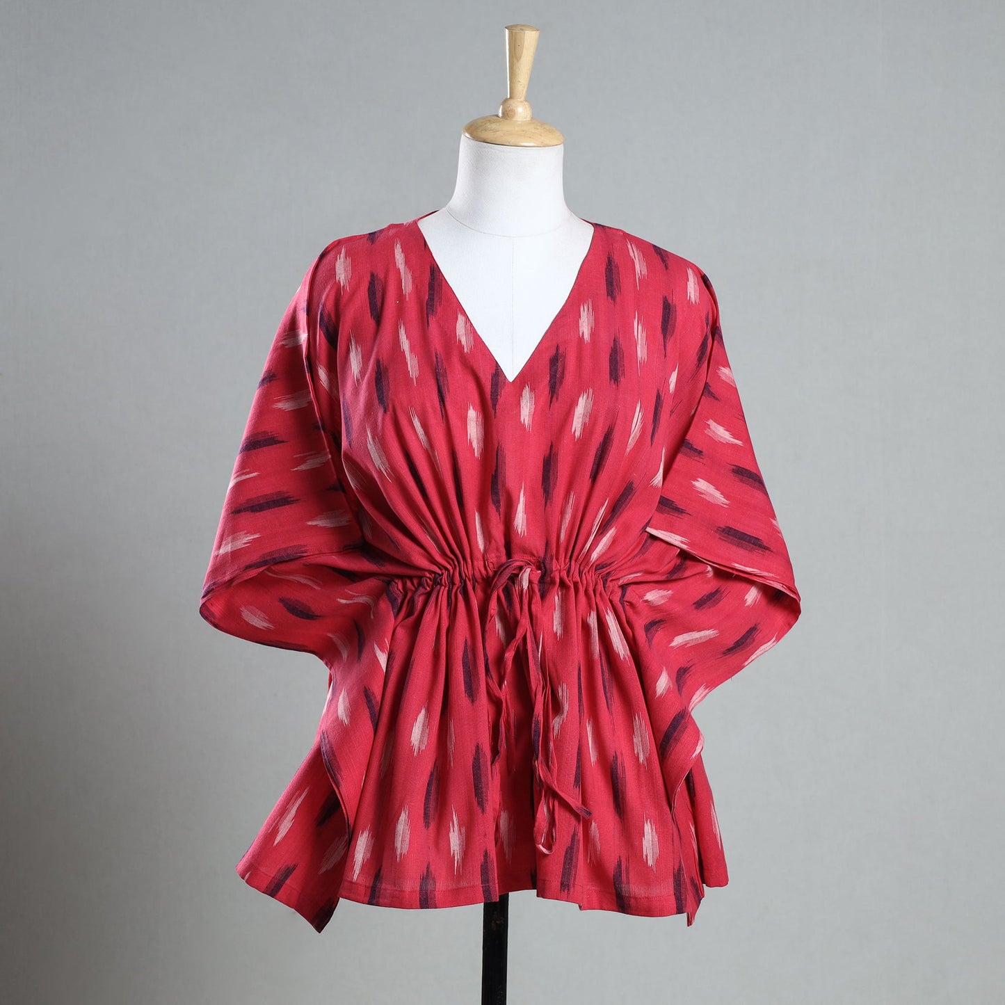 Buy Ikat Weave Cotton Kaftan with Tie-Up Waist Online at iTokri.com