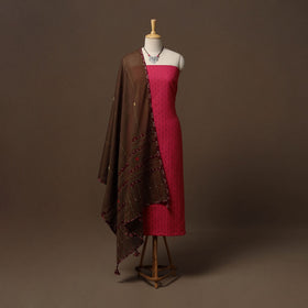 Jacquard cotton 2pc unstitched dress material