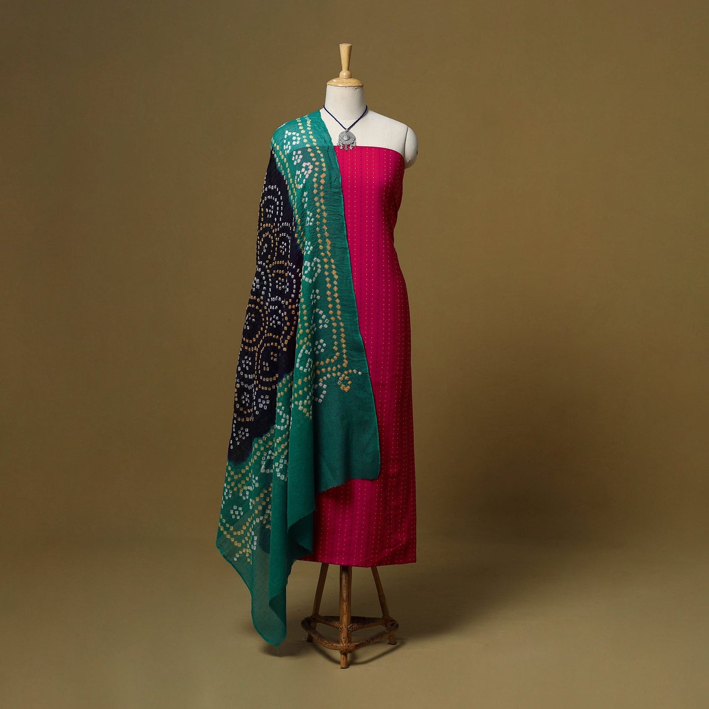 Jacquard cotton 2pc unstitched dress material