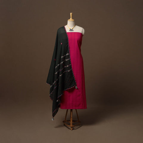 Jacquard cotton 2pc unstitched dress material
