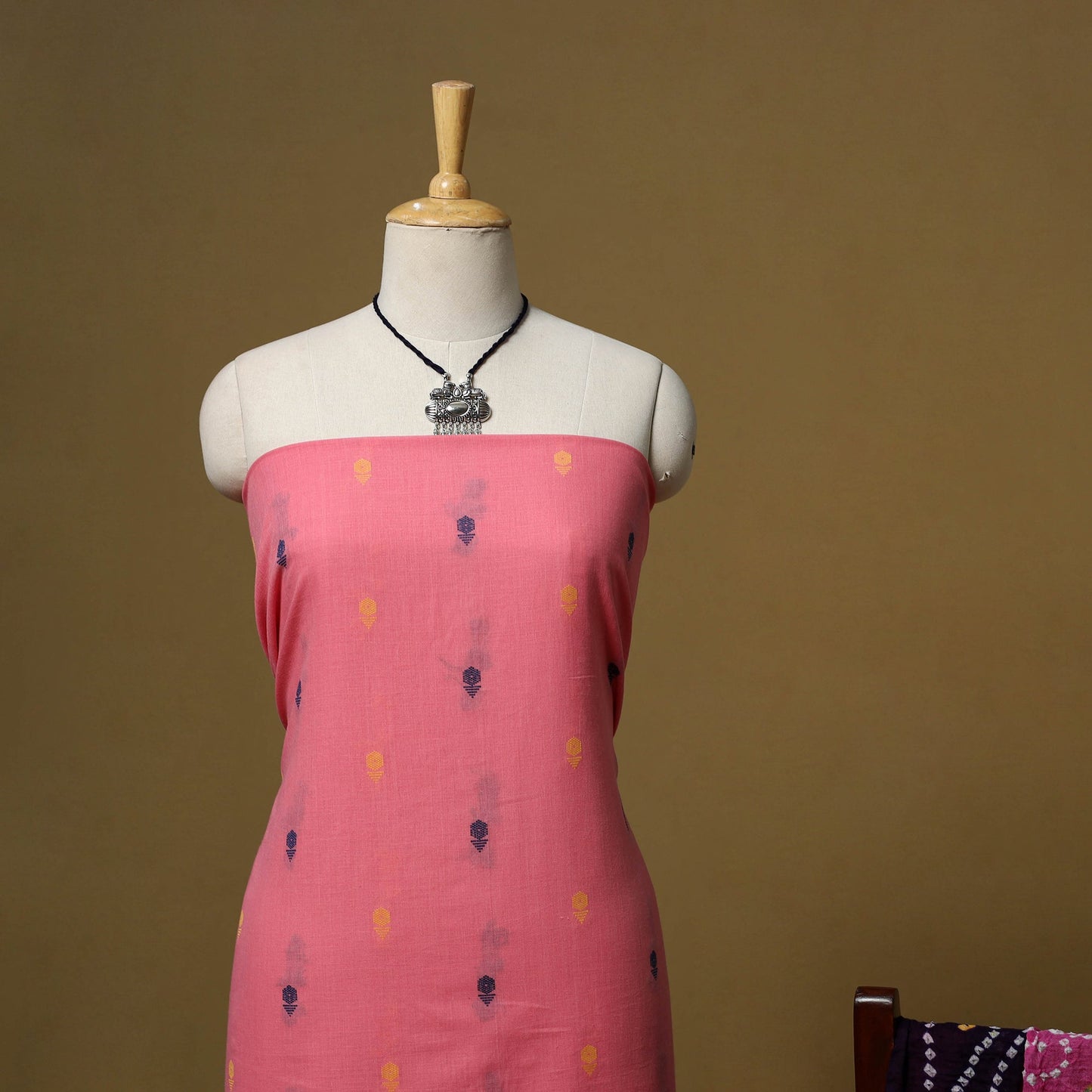 Jacquard cotton 2pc unstitched dress material