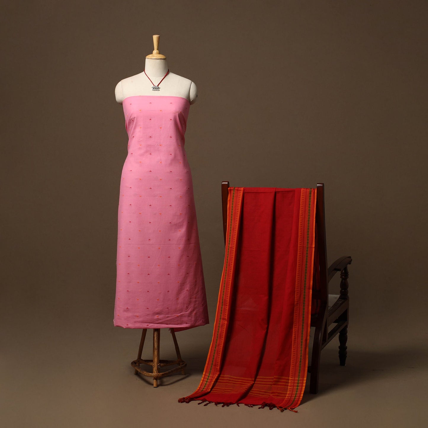 Jacquard cotton 2pc unstitched dress material