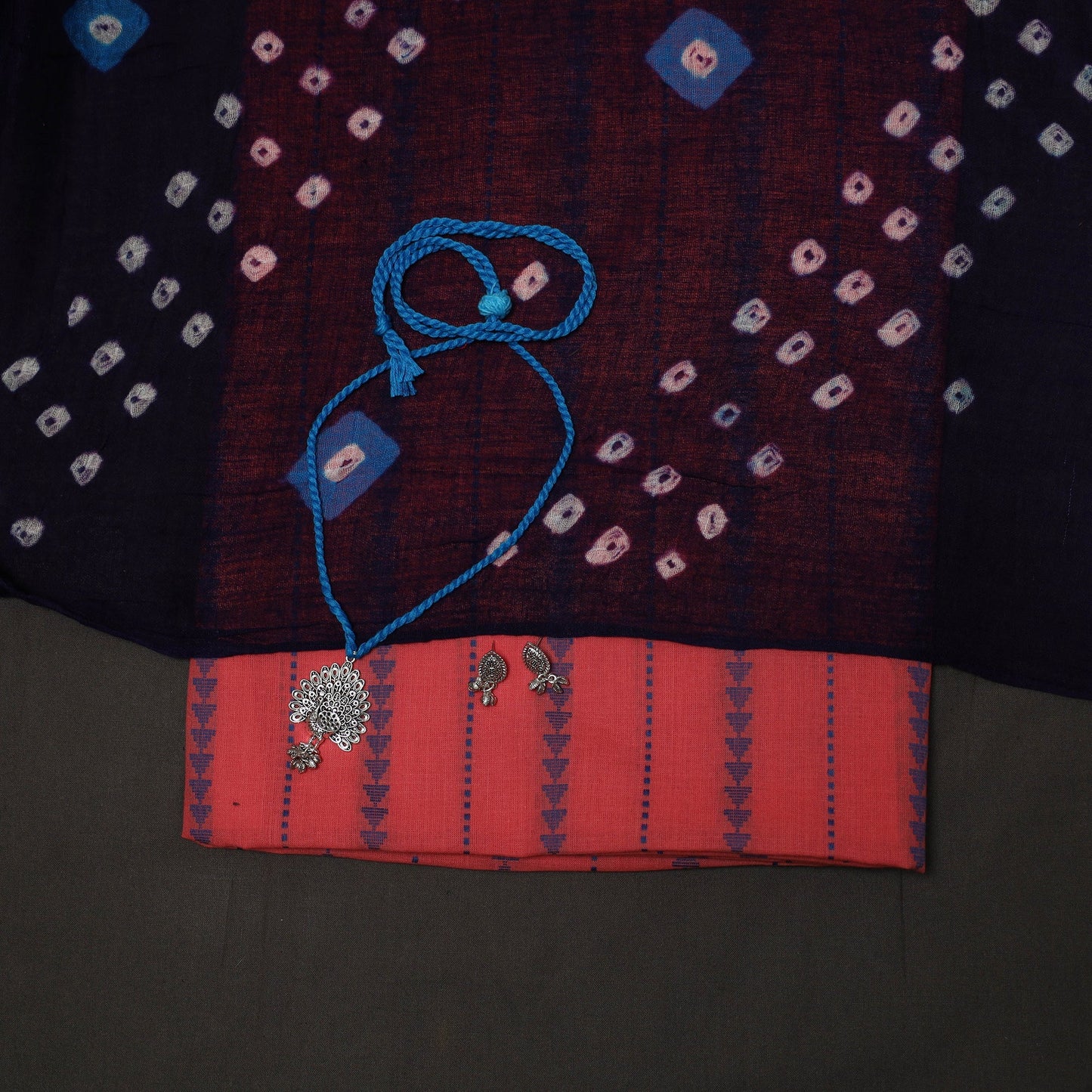 Jacquard cotton 2pc unstitched dress material