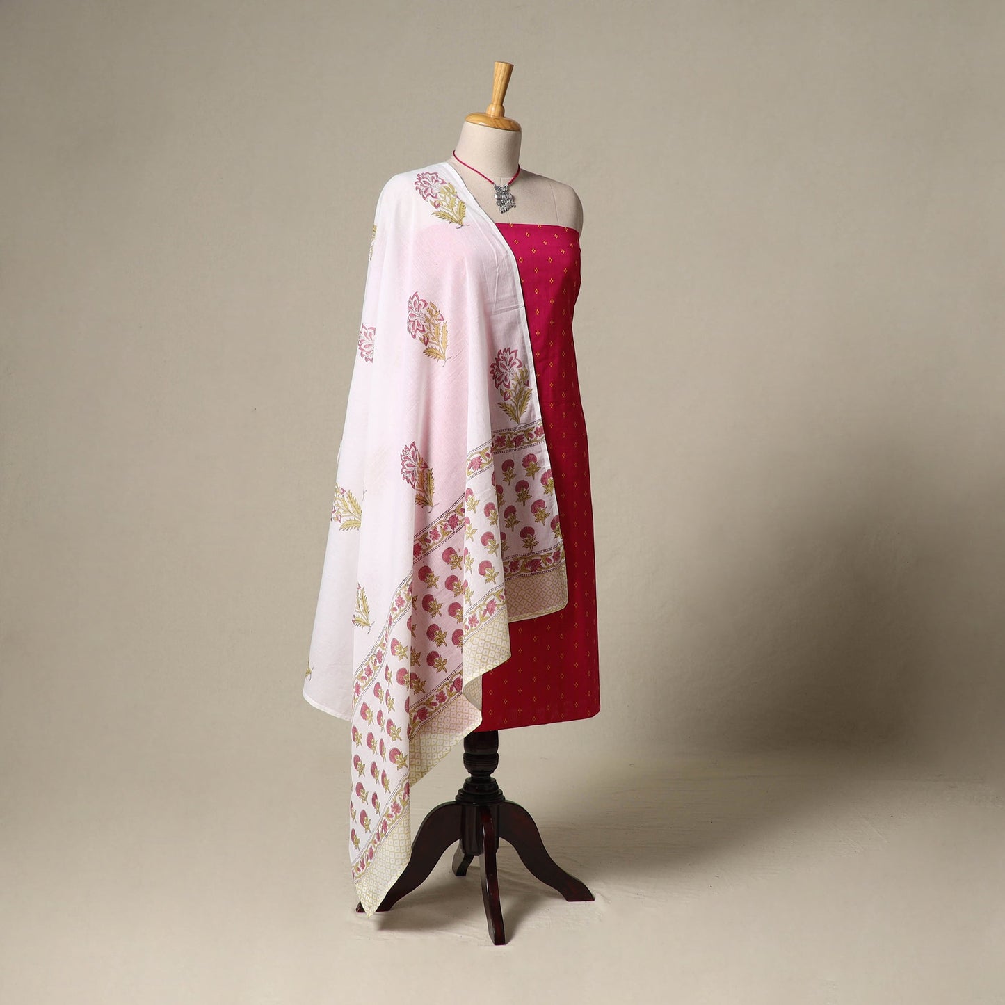 Jacquard cotton 2pc unstitched dress material