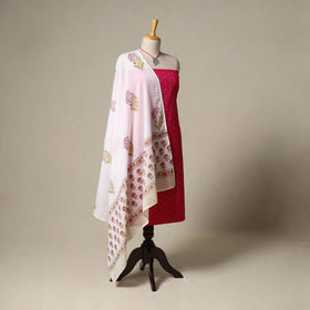 Jacquard cotton 2pc unstitched dress material