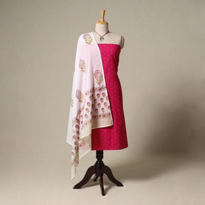 Jacquard cotton 2pc unstitched dress material