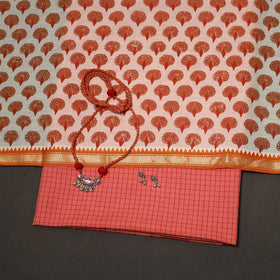 Jacquard cotton 2pc unstitched dress material