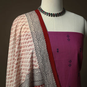 Jacquard cotton 2pc unstitched dress material kurta set 65